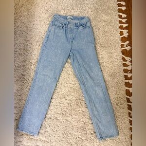 Abercrombie & Fitch Curve Love Light Blue Women's 90’s Straight Ultra High Rise